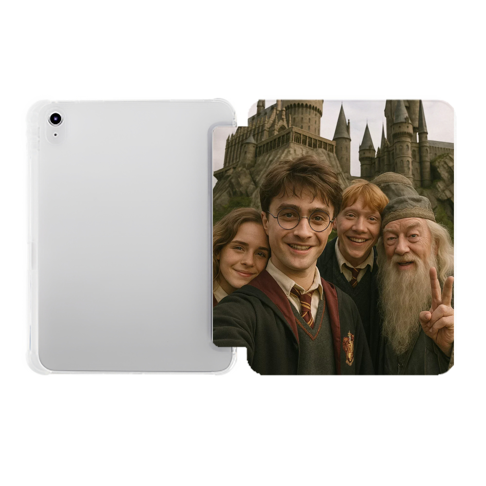 （画像用） Harry Potter ハリー・ポッターシリーズ IPad ケース ペン収納付き 三つ折りスタンド PUレザー×シリコン 対応機種9.5/10.5/10.9インチ